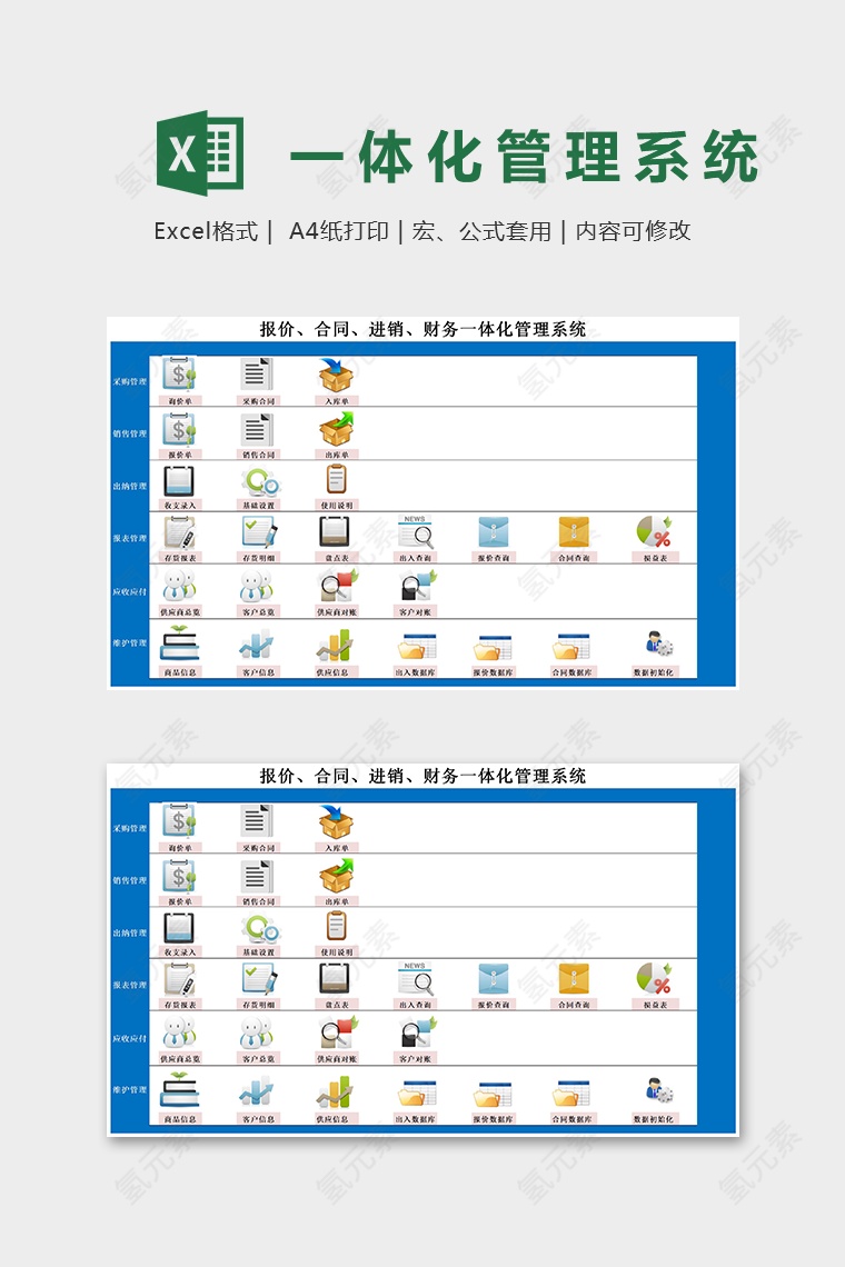 报价、合同、进销、财务一体化管理系统