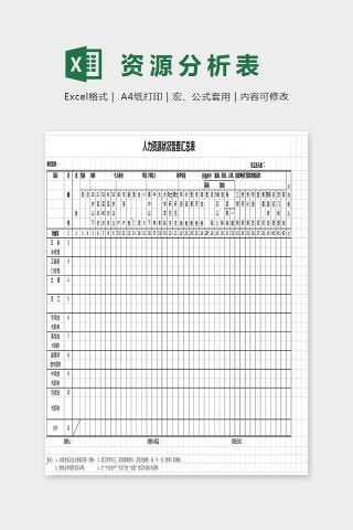 数据人力资源状况普查汇总表Excel下载