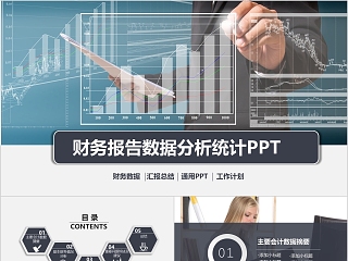 简约清晰财务总结报告ppt