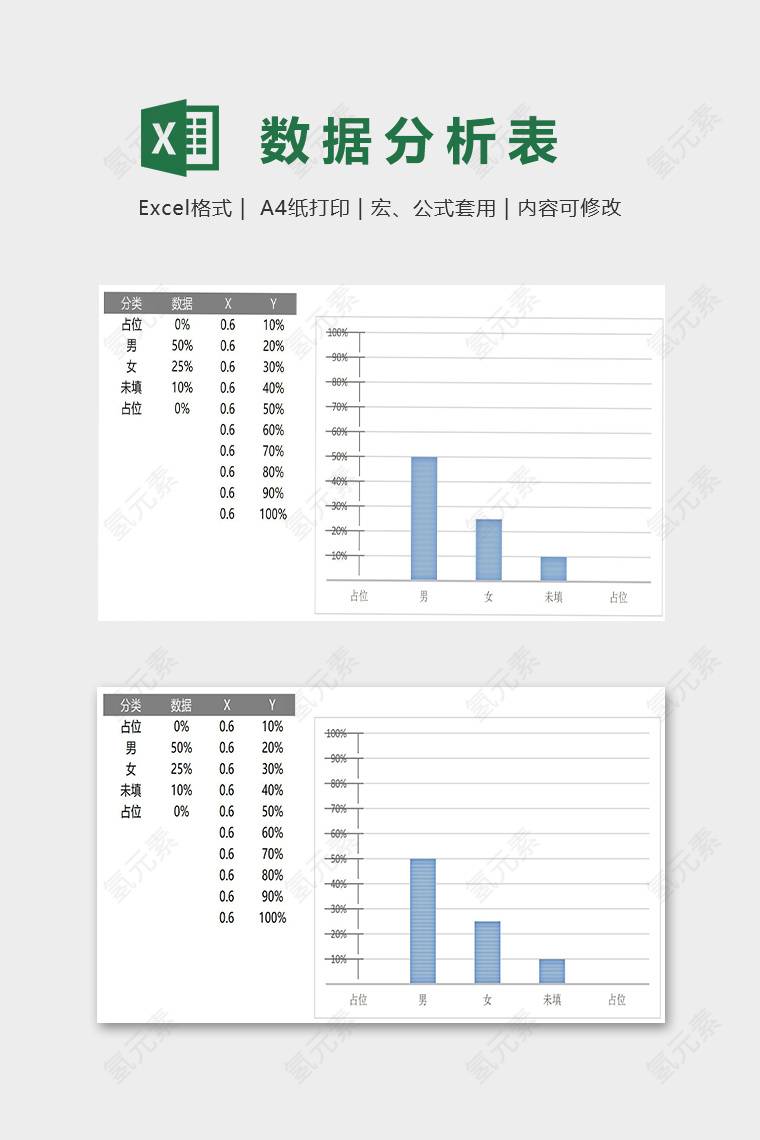 数据分析简约模版