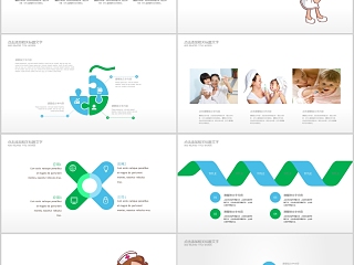 卡通背景儿童牙齿护理PPT模板
