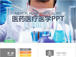 彩色简约大气医药医疗医学PPT