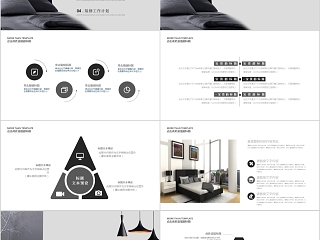 室内设计软装装修装潢家居方案PPT模板动态简约北欧风格案例展示