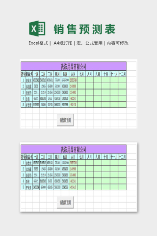 销售部员工资料表Excel下载