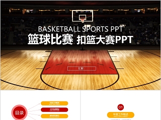 大气篮球ppt体育运动训练营招生社团竞技比赛事NBA课件PPT模板