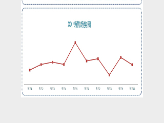 图表模板蓝色商务Excel图表