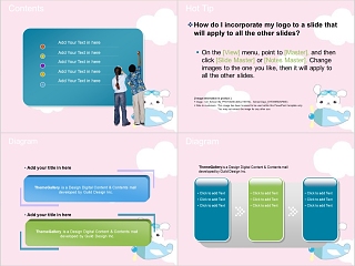 卡通可爱英语教学课件ppt模板