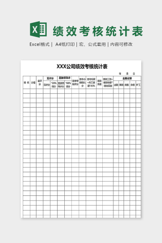 公司绩效考核统计表下载