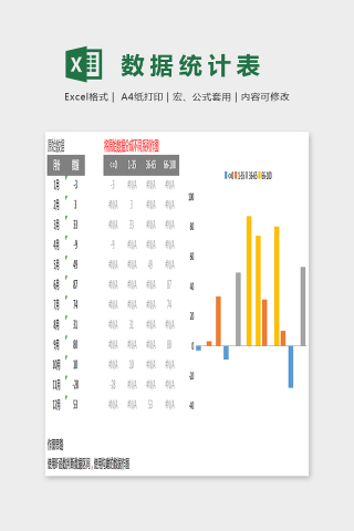 简单大方数据有效性动态图表Excel下载