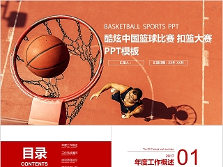 篮球ppt体育运动训练营招生社团竞技比赛事NBA课件静动态PPT模板