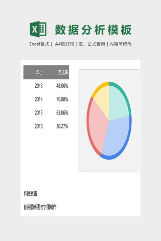 创意饼图数据统计精美模版下载