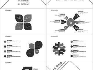 2019极简拼图商业计划书PPT模板