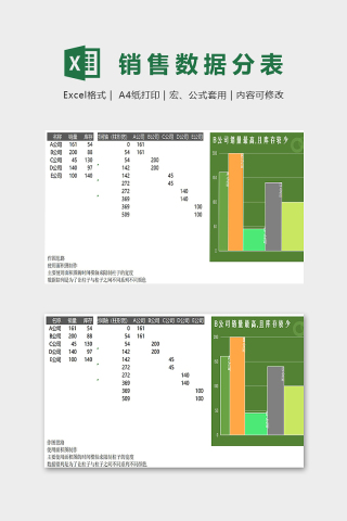 销售数据统计分析精美模版下载