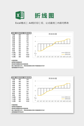 数据可视化工具高低点折线图excel模板下载