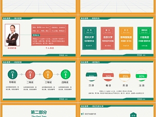 简约清新部门经理助理岗位竞聘PPT