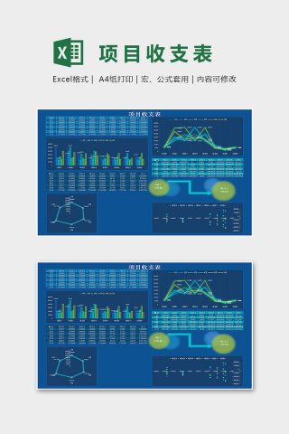 公司项目收支明细表excel模版下载