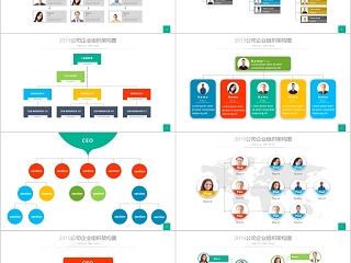 企业组织结构图ppt公司企业ppt组织架构图模板