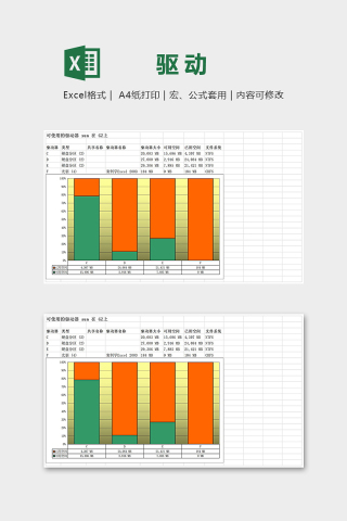 创意高级驱动器空间统计管理excel模板下载