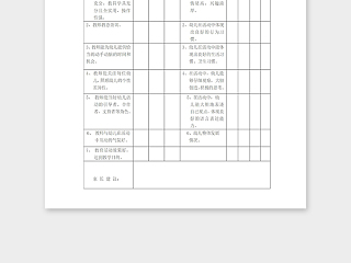 幼儿园家长开放日活动反馈表excel模板