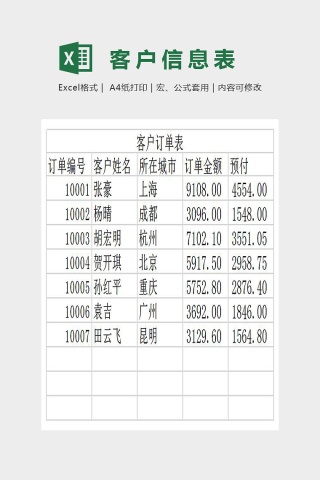 客户订单下载