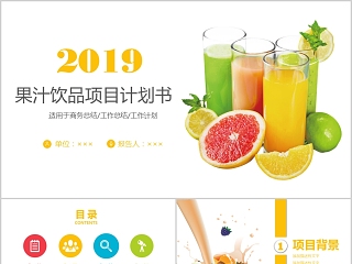 2019果汁饮品项目计划书