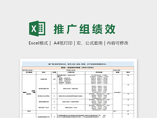 推广组绩效奖金提成表excel模板