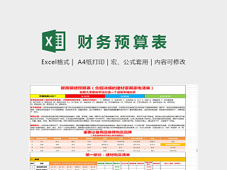 简单详细新房装修预算表Excel