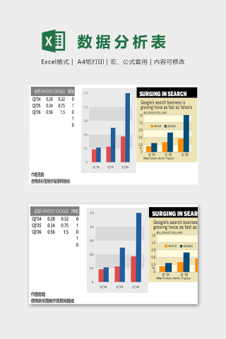 柱状图数据分析模版下载