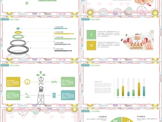 糕点甜品PPT模板美食中餐饮PPT模板