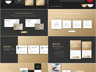 黑色简约大气商务提案商业计划书PPT模板