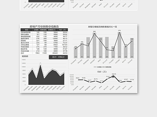 黑色大气房地产月份销售总结报告excel模板