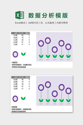 创新小草数据分析图标模版下载