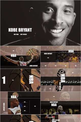 黑色篮球ppt体育运动社团竞技比赛事NBA课件静动态PPT模板