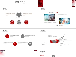 红色大气20xx年述职报告PPT模版