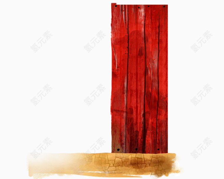 手绘红木门