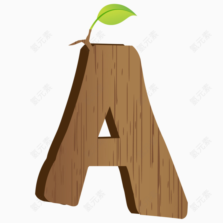 创意木制英文字母A
