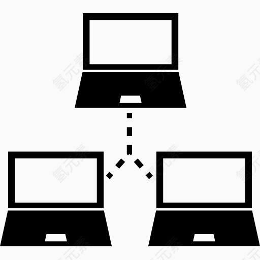 三台笔记本电脑图标