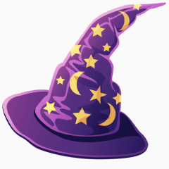 紫色帽子卡通手绘