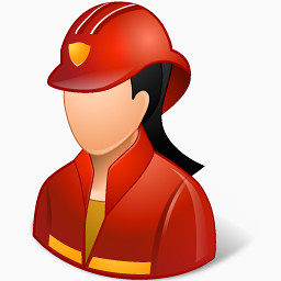 Occupations Firefighter Female Light Icon