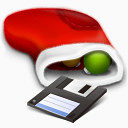 软盘驱动圣诞节圣诞节保存红色圣诞