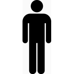 男人男装房间厕所AIGA符号标志