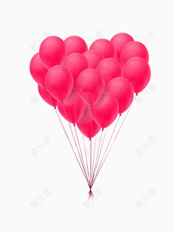 精美粉色气球 