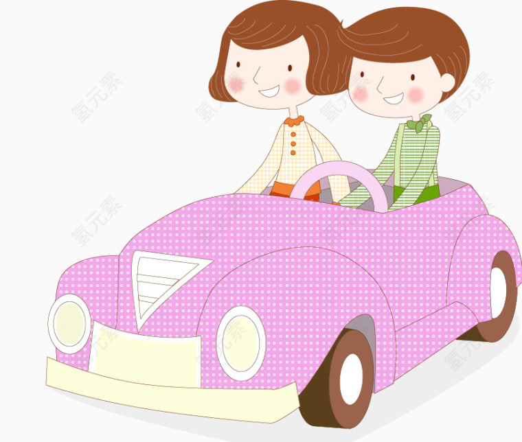 粉色小汽车