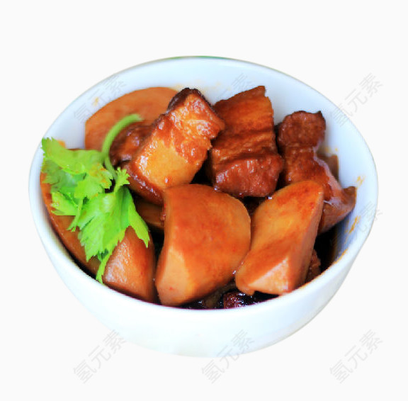 杏鲍菇韩味红烧肉