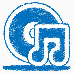 Blue music cd Icon