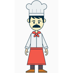 卡通手绘扁平化厨师