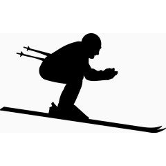 滑雪橇的人物图标