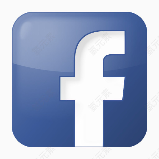 社会facebook盒蓝色图标