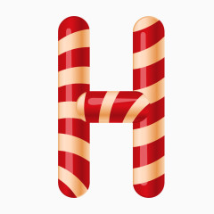 圣诞节糖果字母H