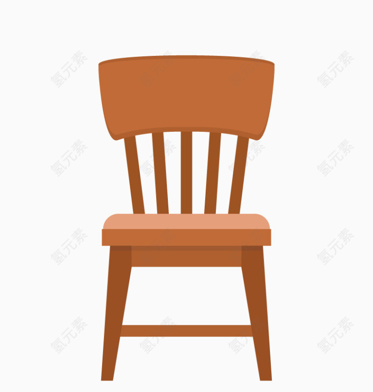矢量木质椅子